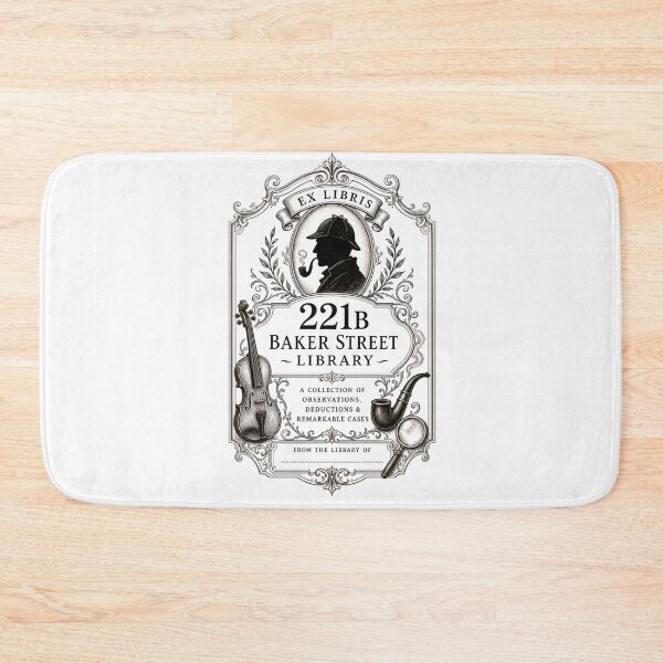 Item preview, Ex Libris 221B Baker Street Library Sherlock Holmes Bookplate Art designed and sold by Fenay Designs.