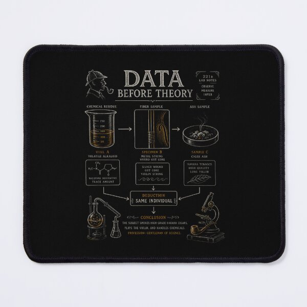 Item preview, Data Before Theory Sherlock Holmes 221B Lab Notes Chemistry Chart designed and sold by Fenay Designs.