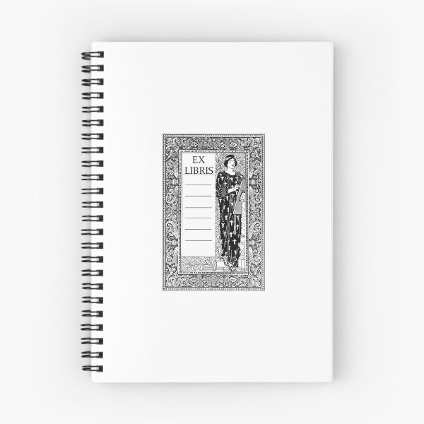 Item preview, Vintage Art Bookplate Ex Libris Art Nouveau Book Plate designed and sold by thefinishedswan.