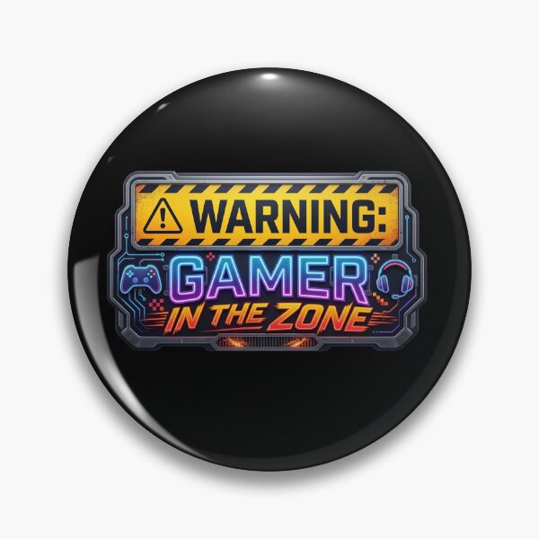 Item preview, Warning: Gamer In The Zone - Cool Neon Gaming Sign designed and sold by LevelUpLad.