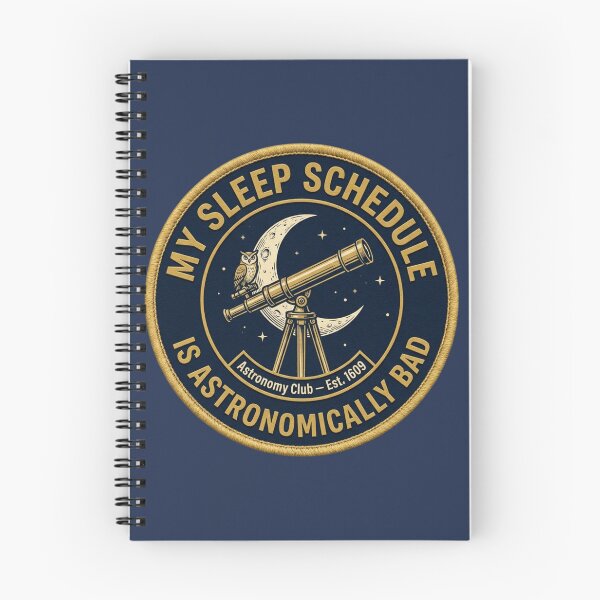 Item preview, My Sleep Schedule Astronomically Bad Vintage Badge designed and sold by CalmCapy Co.