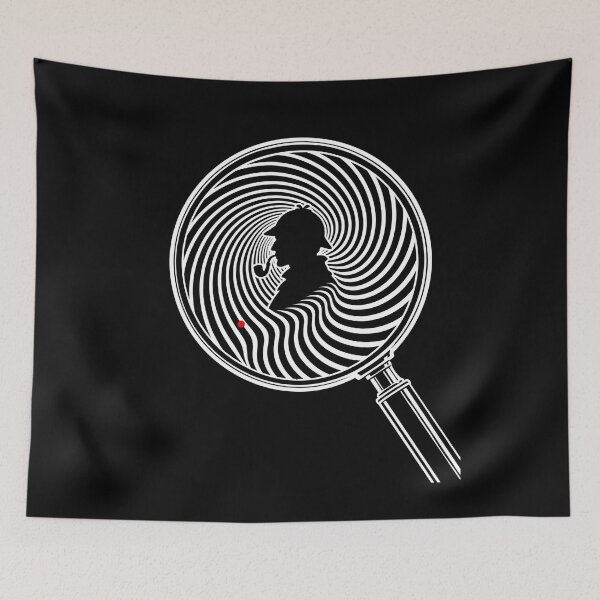 Item preview, Sherlock Holmes Magnifying Glass Optical Illusion Spiral Art designed and sold by Fenay Designs.