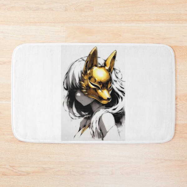 Item preview, Golden Fox Mask, Anime Kitsune Portrait designed and sold by Amber Sky Creations.