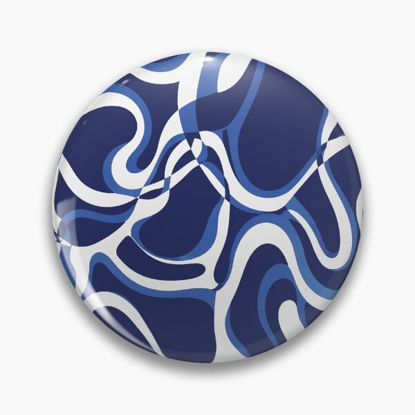 Item preview, Modern Organic Wave Pattern | Navy Blue Abstract Line Design designed and sold by imaniko.
