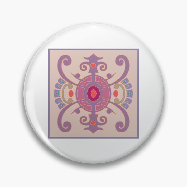 Item preview, Vintage Victorian Purple Symmetrical Arabesque Ornament designed and sold by FlatInkStudio.