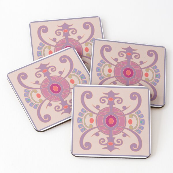 Item preview, Vintage Victorian Purple Symmetrical Arabesque Ornament designed and sold by FlatInkStudio.