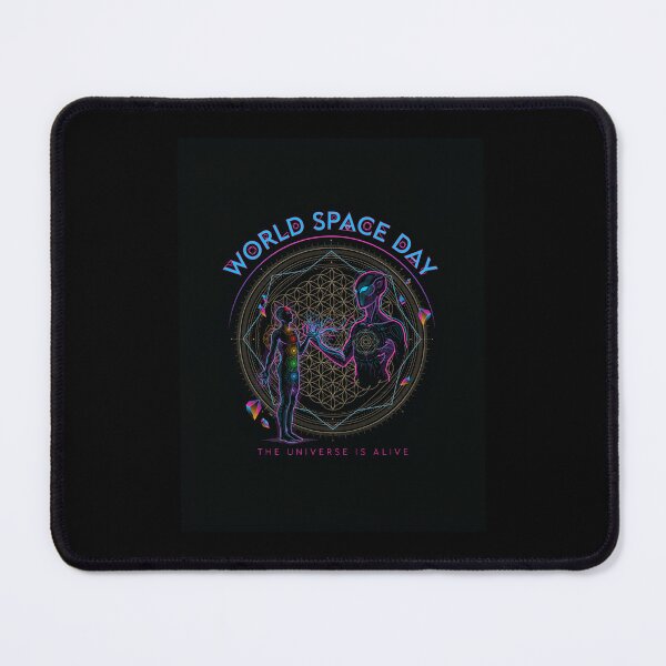 Item preview, World Space Day — The Universe Is Alive Sacred Geometry Alien Encounter V3 designed and sold by DarylWelsh2024.