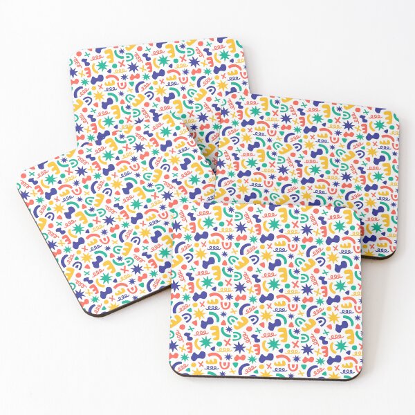 Item preview, Colorful Abstract Shape Confetti Seamless Pattern White Background. designed and sold by Zaya_art.
