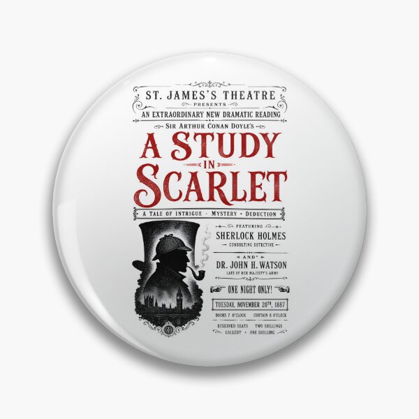Item preview, Arthur Conan Doyle A Study in Scarlet Book Poster Art designed and sold by Fenay Designs.