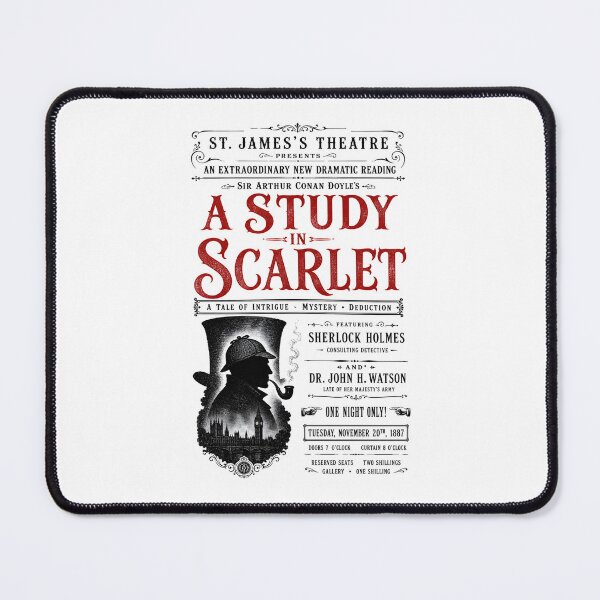 Item preview, Arthur Conan Doyle A Study in Scarlet Book Poster Art designed and sold by Fenay Designs.
