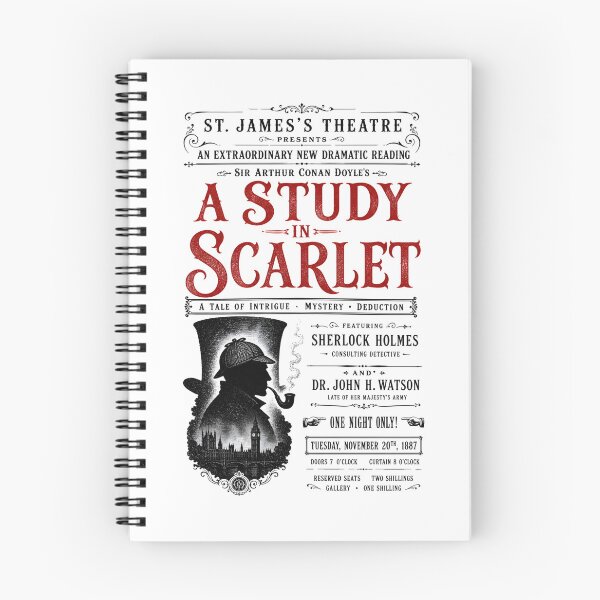 Item preview, Arthur Conan Doyle A Study in Scarlet Book Poster Art designed and sold by Fenay Designs.