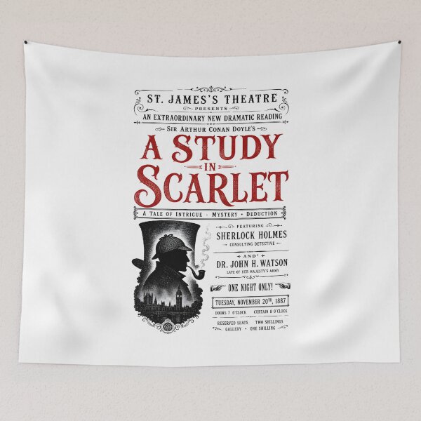 Item preview, Arthur Conan Doyle A Study in Scarlet Book Poster Art designed and sold by Fenay Designs.