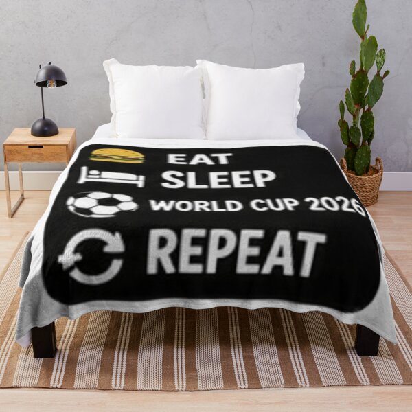 Item preview, Eat Sleep World Cup 2026 Repeat Funny Football Sticker designed and sold by Pixanova.