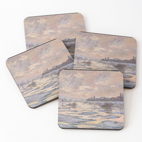 Item preview, Frozen Seine River at Winter Sunset designed and sold by artofuniverse.