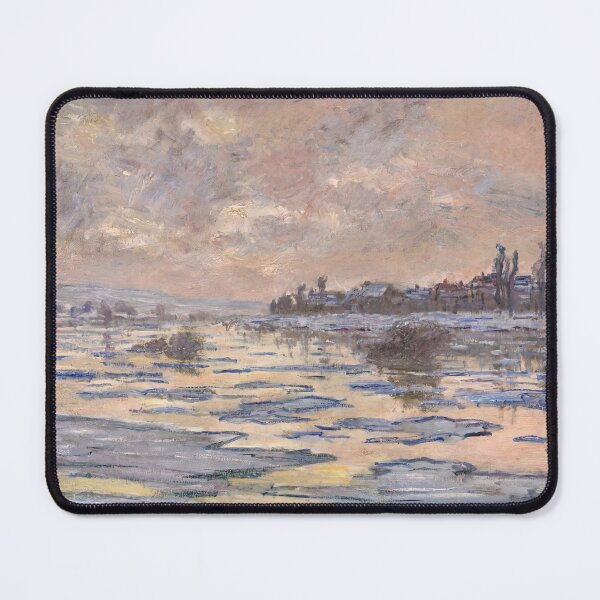 Item preview, Frozen Seine River at Winter Sunset designed and sold by artofuniverse.