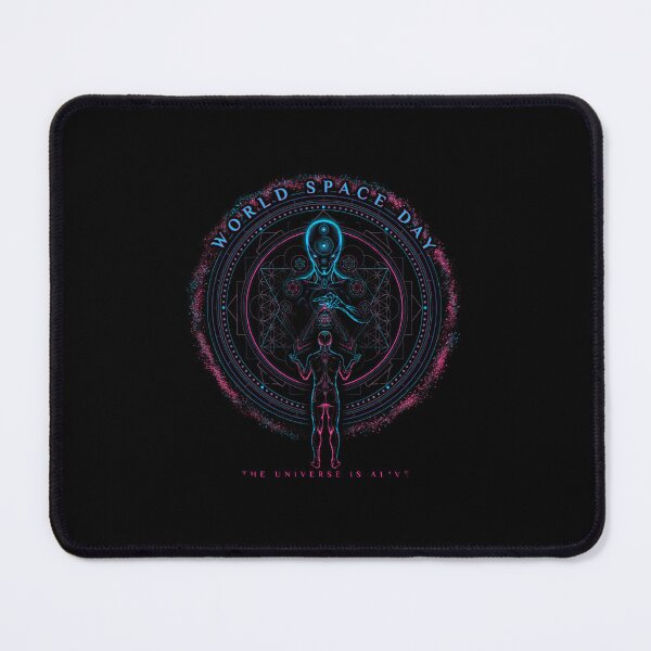 Item preview, World Space Day — The Universe Is Alive Sacred Geometry Alien Encounter T-Shirt V4 designed and sold by DarylWelsh2024.