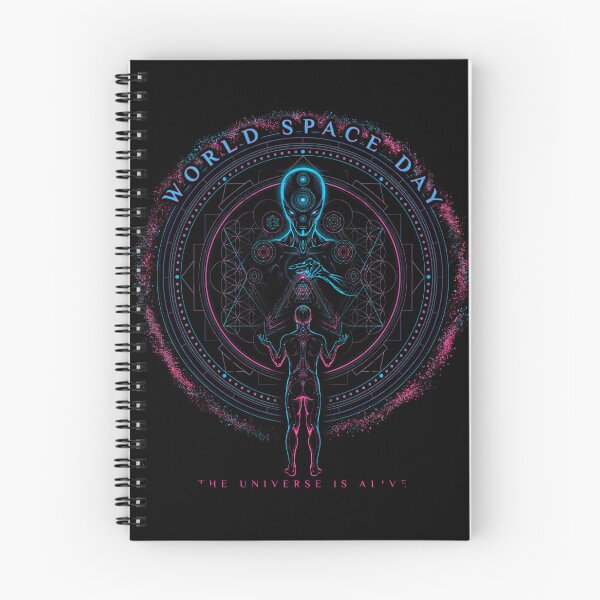 Item preview, World Space Day — The Universe Is Alive Sacred Geometry Alien Encounter T-Shirt V4 designed and sold by DarylWelsh2024.