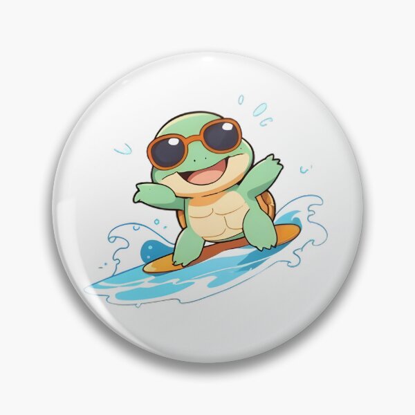 Item preview, Surfer Turtle — Summer Wave Kawaii Sticker designed and sold by tommysworks.