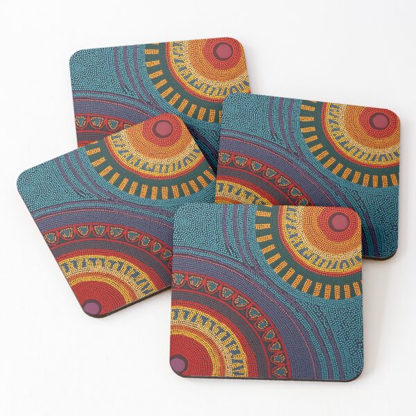 Item preview, Aboriginal Inspired Dot Art - Two Lava Hubs and Water designed and sold by GrinGalore.