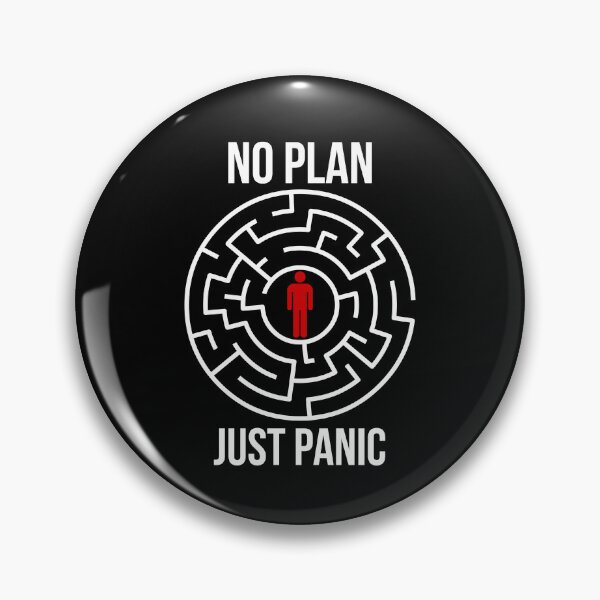 Item preview, No Plan Just Panic Funny Logo designed and sold by logowannawear.