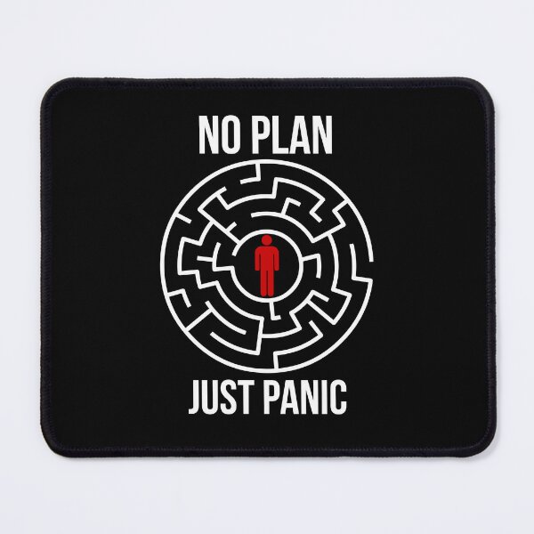 Item preview, No Plan Just Panic Funny Logo designed and sold by logowannawear.