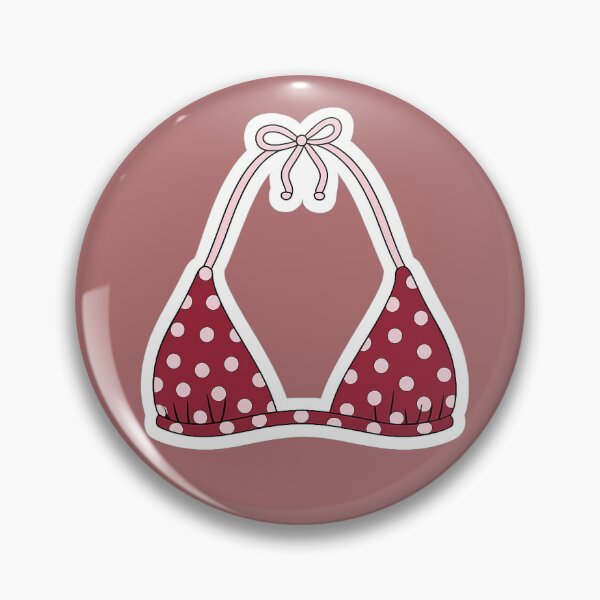 Item preview, Polka Bikini top - pink and red designed and sold by janishataneja.