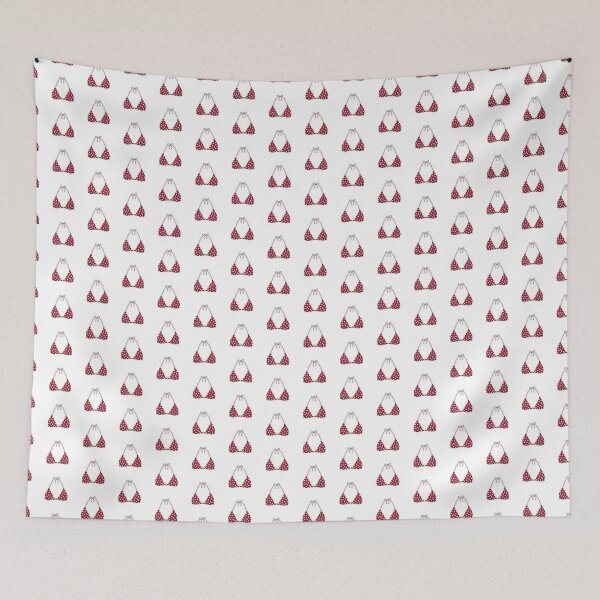 Item preview, Polka Bikini top - pink and red designed and sold by janishataneja.