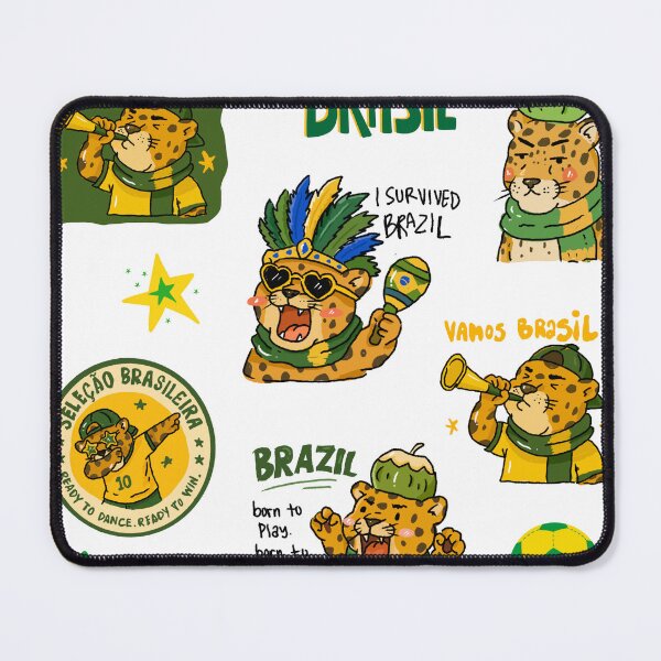 Item preview, Brazil Jaguar World Cup 2026 Sticker Pack | Cute Football Fan Collection designed and sold by chupichapa.