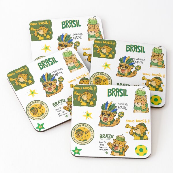 Item preview, Brazil Jaguar World Cup 2026 Sticker Pack | Cute Football Fan Collection designed and sold by chupichapa.