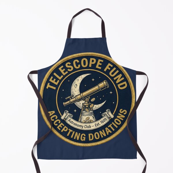 Item preview, Telescope Fund Accepting Donations Funny Astronomy Badge designed and sold by CalmCapy Co.