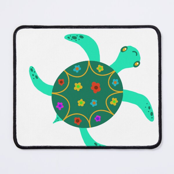 Item preview, cute flower turtle designed and sold by LeisuretimeArt.