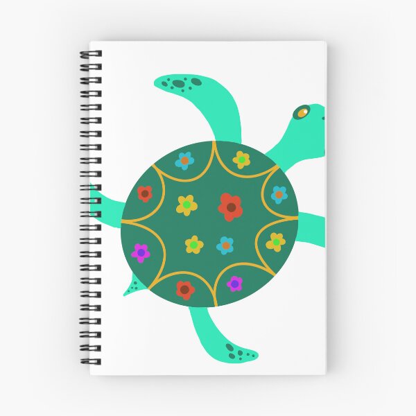 Item preview, cute flower turtle designed and sold by LeisuretimeArt.