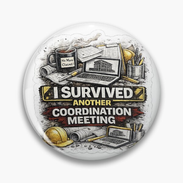 Item preview, I Survived Another Coordination Meeting BIM Manager Construction Design designed and sold by Arch4Design.