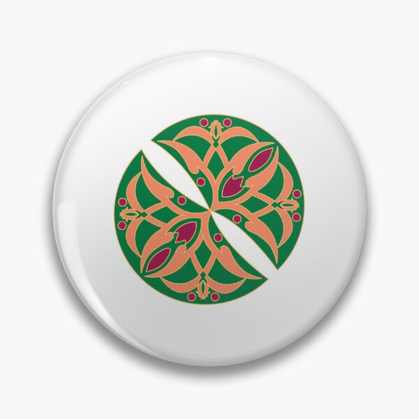 Item preview, Deconstructed Art Nouveau Floral Mandala Circular Ornament designed and sold by FlatInkStudio.