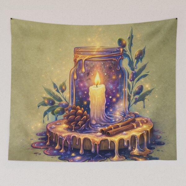 Item preview, Galaxy Flame Mystical Candle Art designed and sold by Ecosetereos.