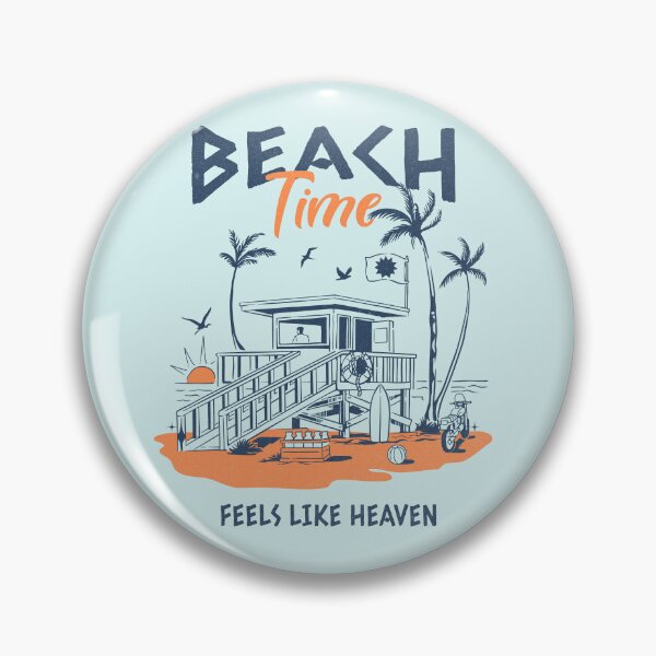 Item preview, Beach Time Feels Like Heaven Vintage Beach House Design designed and sold by PrintandJoy.