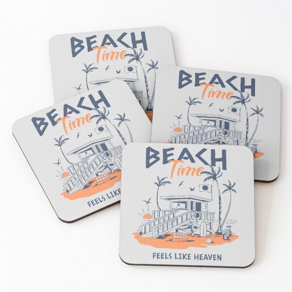 Item preview, Beach Time Feels Like Heaven Vintage Beach House Design designed and sold by PrintandJoy.