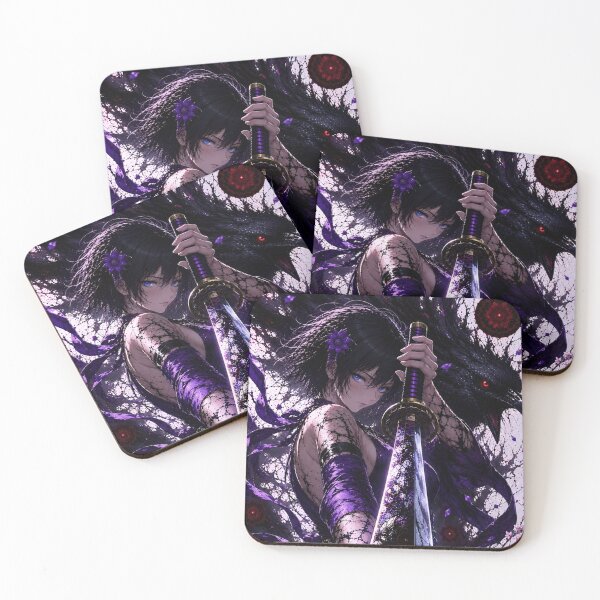 Item preview, Shadow Raven Samurai Anime Girl | Dark Fantasy Katana Warrior Purple Gothic Art designed and sold by Dyan4.