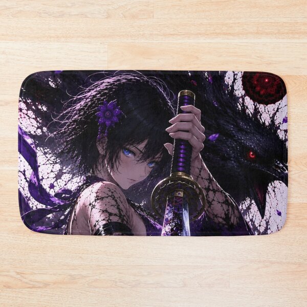 Item preview, Shadow Raven Samurai Anime Girl | Dark Fantasy Katana Warrior Purple Gothic Art designed and sold by Dyan4.