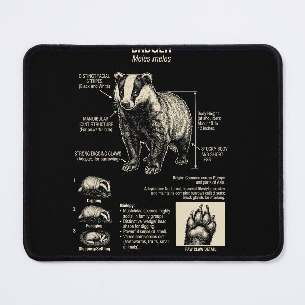 Item preview, Badger Scientific Anatomy Biology Animal Lover designed and sold by Kimberley King Art  King Art.