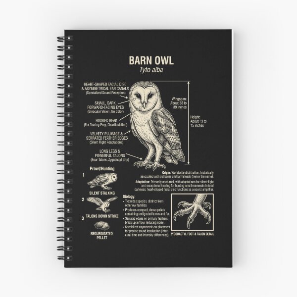 Item preview, Barn Owl Scientific Anatomy Ornithology Animal Lover designed and sold by Kimberley King Art  King Art.