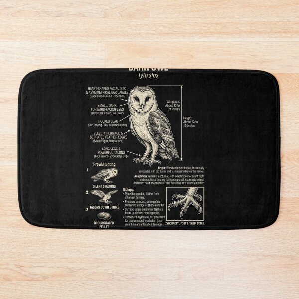 Item preview, Barn Owl Scientific Anatomy Ornithology Animal Lover designed and sold by Kimberley King Art  King Art.