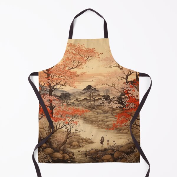 Item preview, Traditional Japanese Illustration - Man Walking in a Stream designed and sold by DaisukiTokyo.