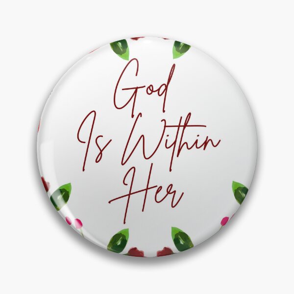 Item preview, God Is Within Her Christian Sticker | Floral Christian Gift designed and sold by Kayshies8120.