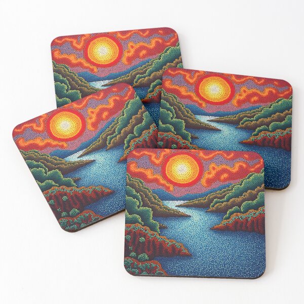 Item preview, Aboriginal Inspired Dot Art - Great River designed and sold by GrinGalore.