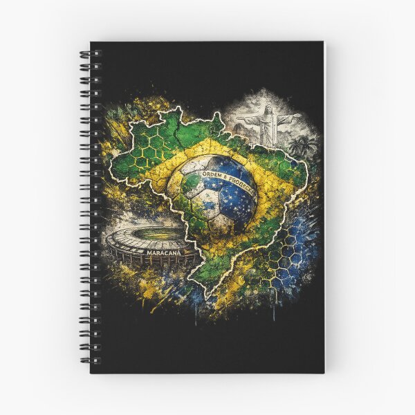 Item preview, Brazil Football Map Art | Soccer Fan Design | Maracanã Stadium & Christ the Redeemer Vintage Grunge Poster designed and sold by TheWorldGameStudio .