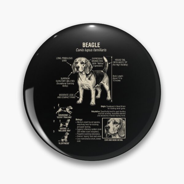 Item preview, Beagle Scientific Anatomy Biology Dog Lover designed and sold by Kimberley King Art  King Art.
