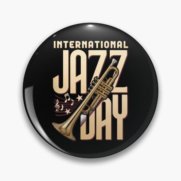 Item preview, Golden Trumpet Vintage – International Jazz Day  designed and sold by Art-Arcade6.