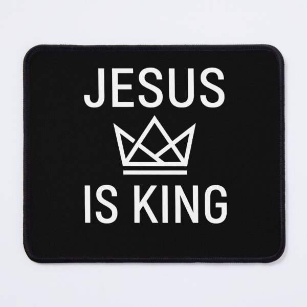 Item preview, Jesus Is King Minimalist Crown White Faith Typography designed and sold by Holy-Verse.