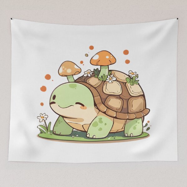 Item preview, Mossy Turtle — Cottagecore Forest Kawaii Sticker designed and sold by tommysworks.